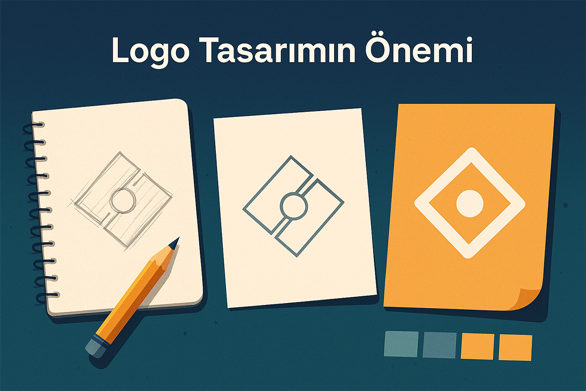 Logo tasarımının önemi – bir markanın kimliğini yansıtan modern logo tasarımı görseli