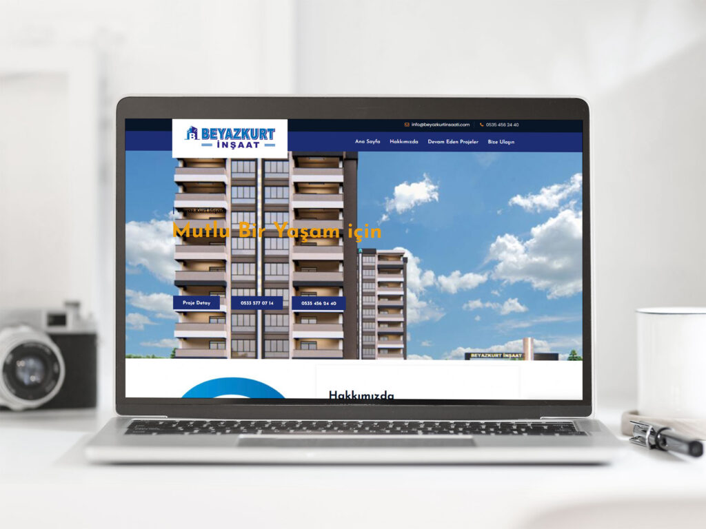 Arel Tasarım tarafından hazırlanmış modern web sitesi arayüzü.