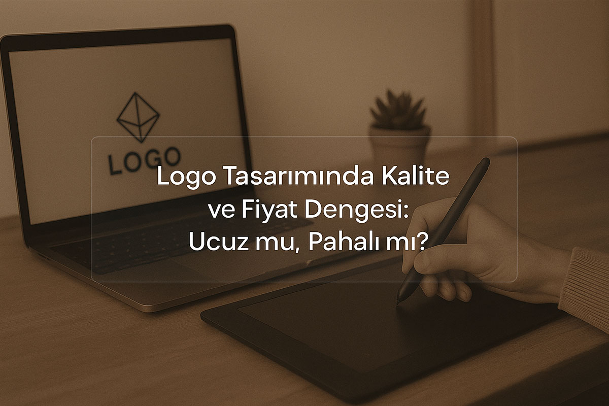 Logo tasarımında kalite ve fiyat dengesi bilgisayarda çalışan grafik tasarımcı