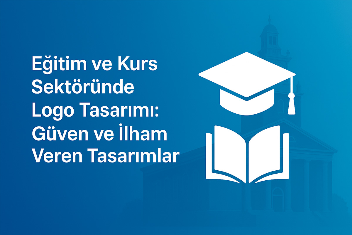 Eğitim ve kurs sektöründe logo tasarımı için modern grafik, kitap ve diploma simgeleri ile eğitim silüeti – Arel Tasarım